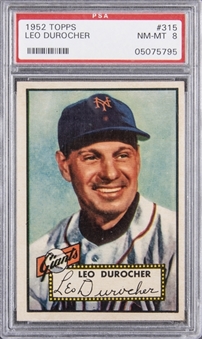 1952 Topps #315 Leo Durocher – PSA NM-MT 8